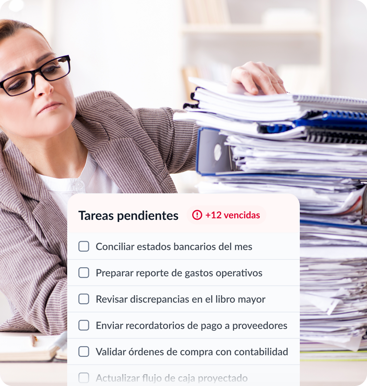 Falta de control y visibilidad financiera en tiempo real