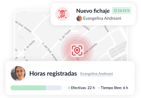 Controla la ubicación y el contexto del fichaje